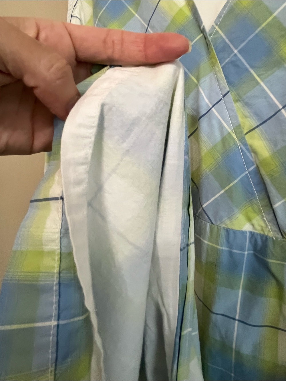 Tommy Hilfiger Cotton Plaid Maxi Dress Coastal Grandmacore Quiet Luxury Size 20 - Picture 12 of 16
